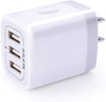 USB Charger Cube Wall Charger Plug  3.1A 3 Muti Port USB Adapter Plug | USB Charging Station Box Base for Iphone 17 16 15 14 13 12 Pro Max Mini SE 11 Pro Max Samsung Phones Charging Block