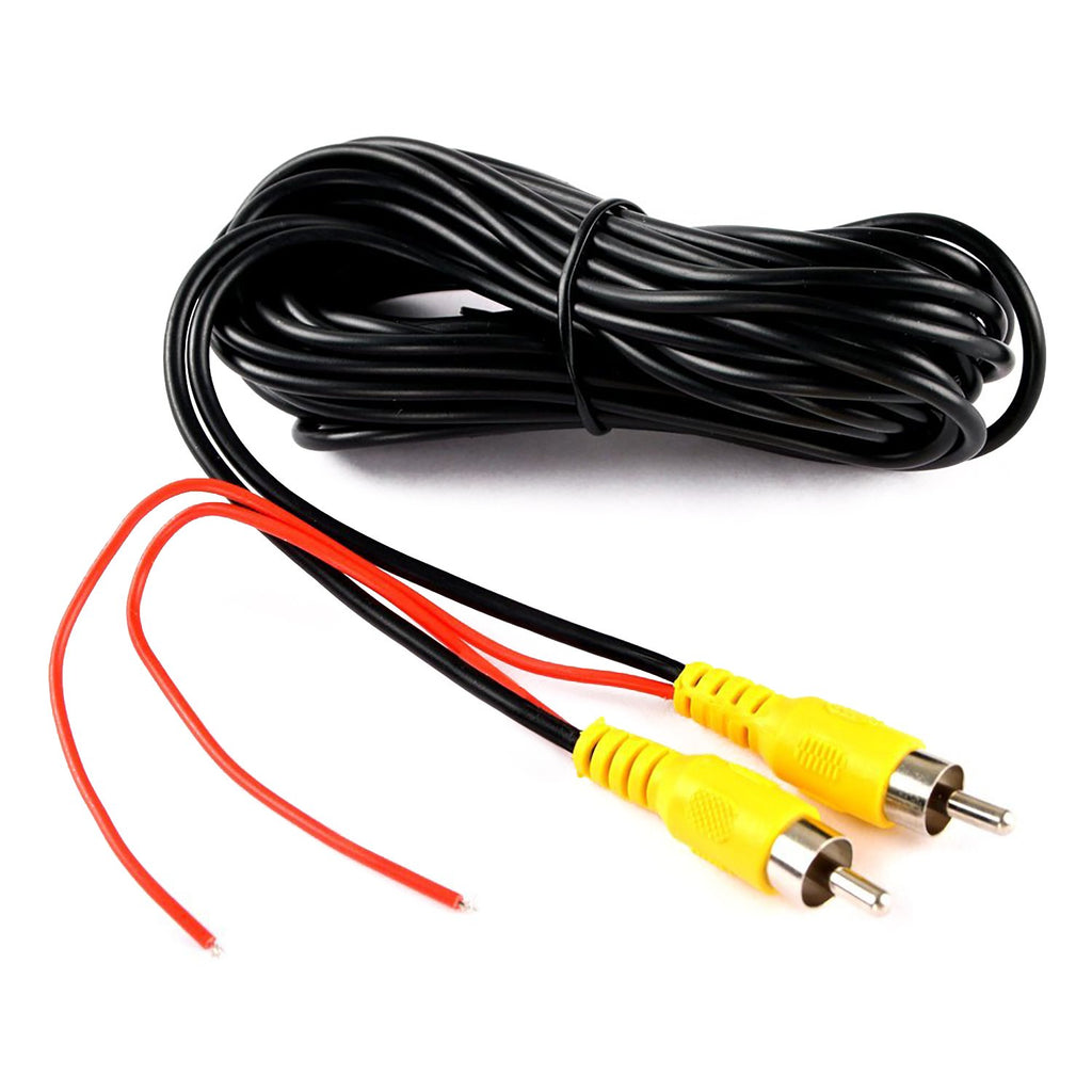 Backup Camera RCA Video Cable,Car Reverse Rear View Parking Camera Video Cable with DC Power Cable & RCA Connector, DC Power Adapter, Cable Clip (33FT/10 Meters)