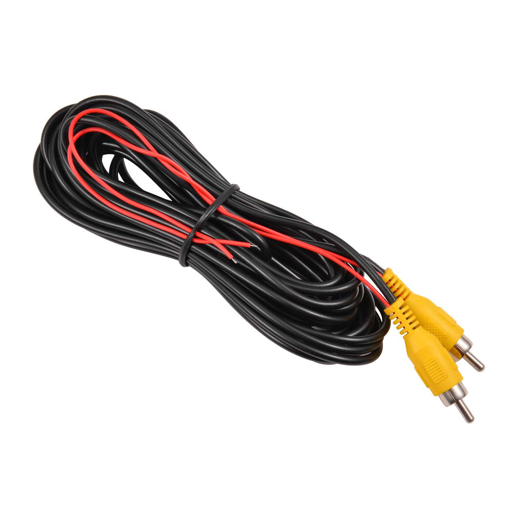 Backup Camera RCA Video Cable,Car Reverse Rear View Parking Camera Video Cable with DC Power Cable & RCA Connector, DC Power Adapter, Cable Clip (33FT/10 Meters)