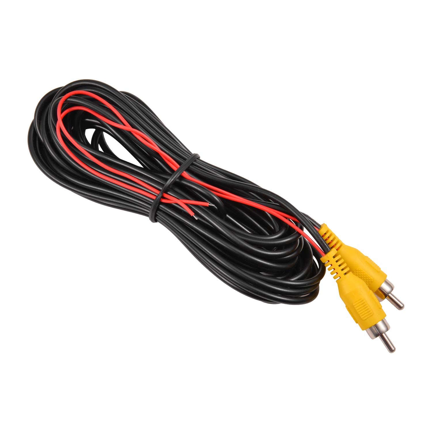 Backup Camera RCA Video Cable,Car Reverse Rear View Parking Camera Video Cable with DC Power Cable & RCA Connector, DC Power Adapter, Cable Clip (33FT/10 Meters)