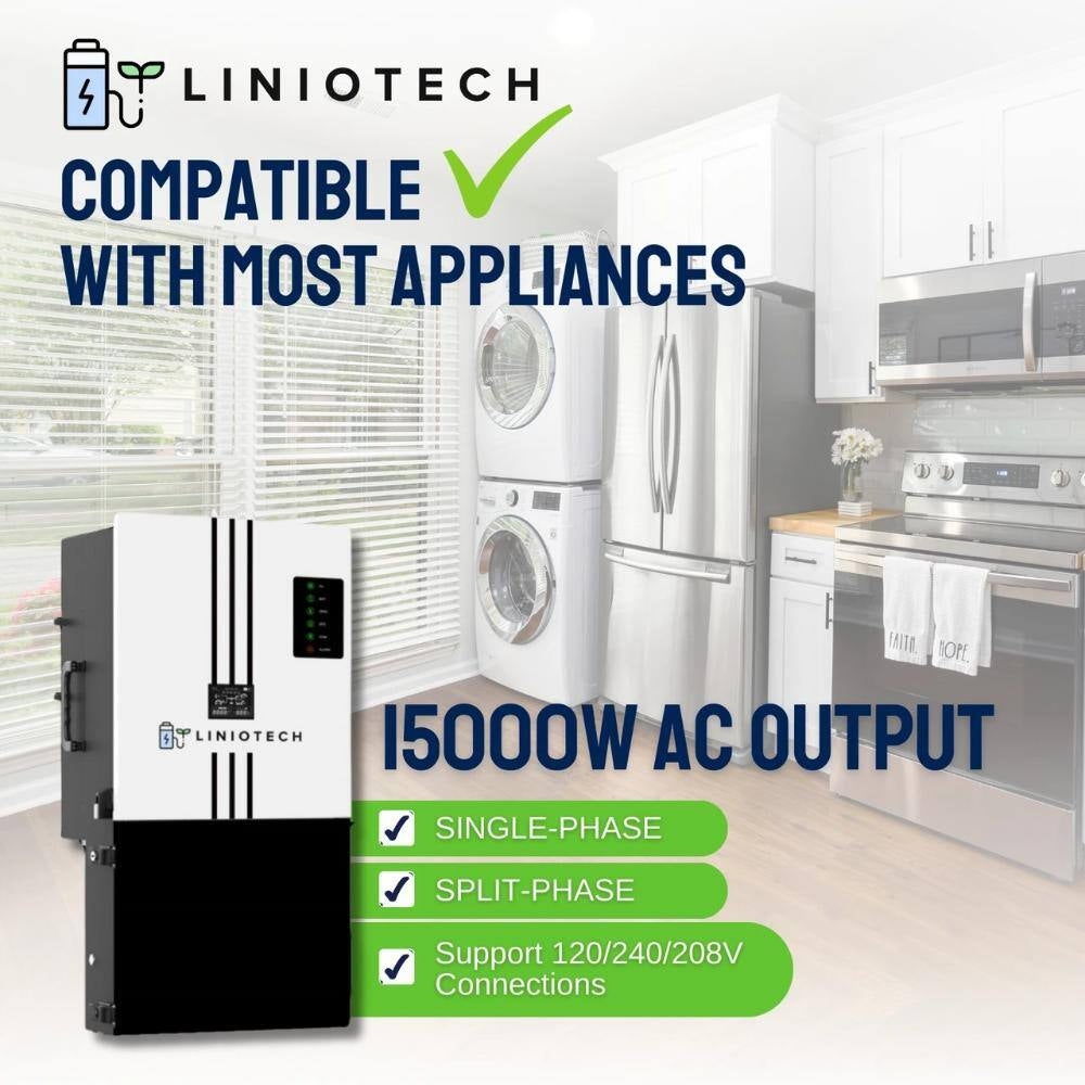 15KVA Hybrid Inverter All-In-One Solar Inverter 15000-Watt PV Input 10000-Watt AC Output